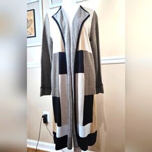 JONES STUDIO b Evan Picone Woman's Blush Pink Open Front Cardigan Sweater Size M